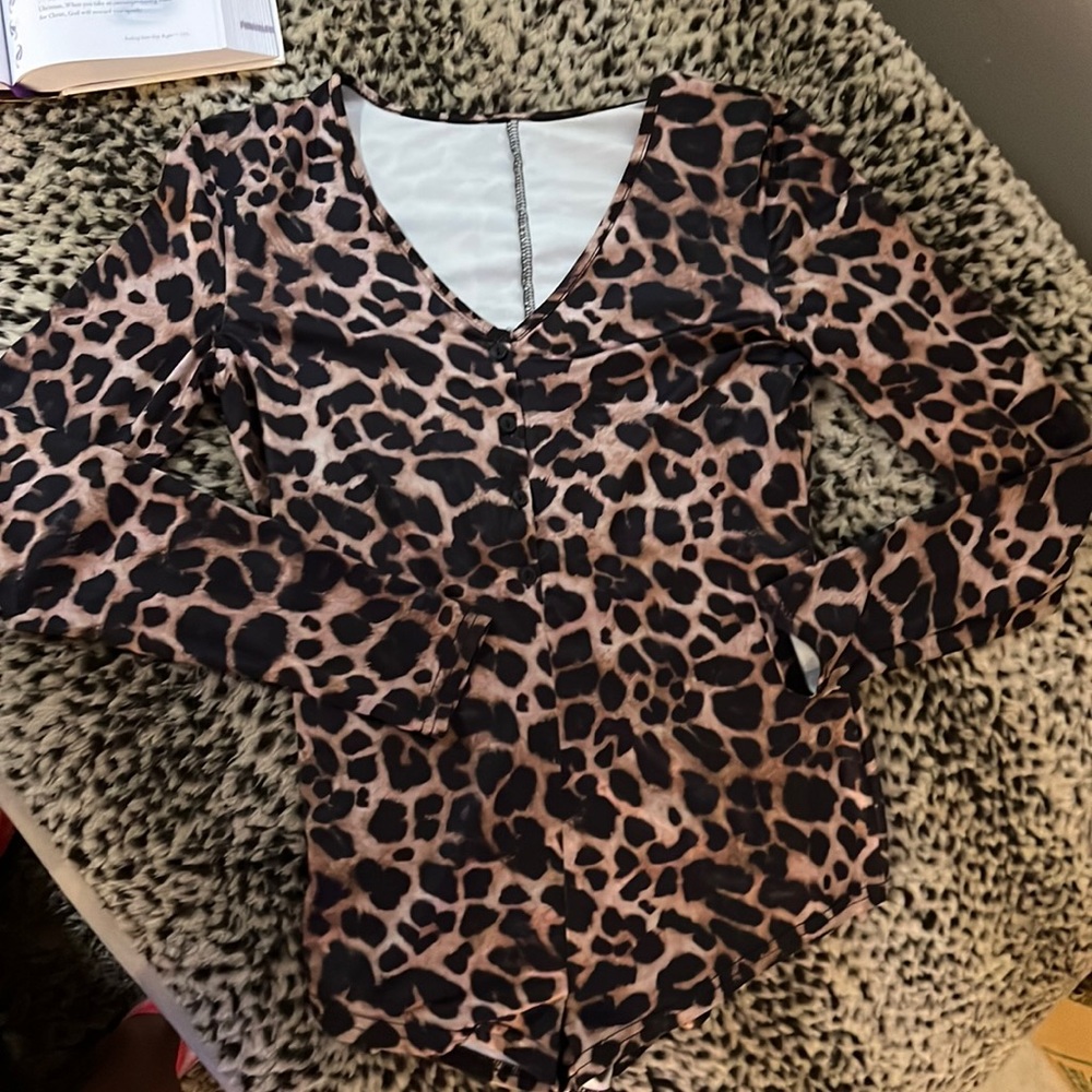 Long sleeve onesie with booty shorts